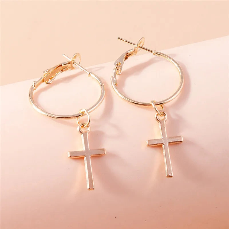 Zircon Cross Earrings for Women