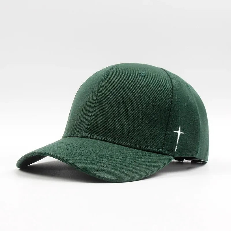 Unisex Simple Cross Water Drop Embroidered Baseball Caps