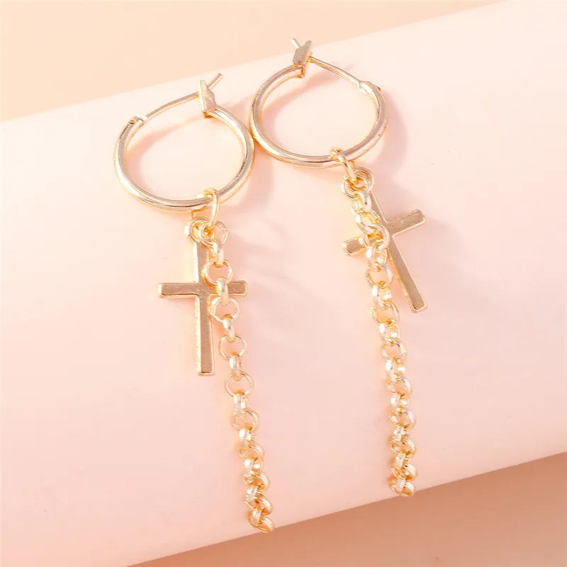 Zircon Cross Earrings for Women
