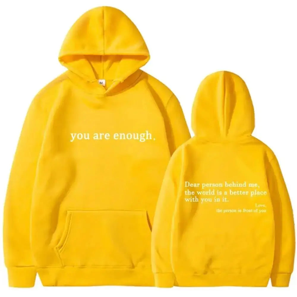 Dear Person Behind Me Hoodie – Inspirational "You Are Enough" Christian Encouragement Sweatshirt