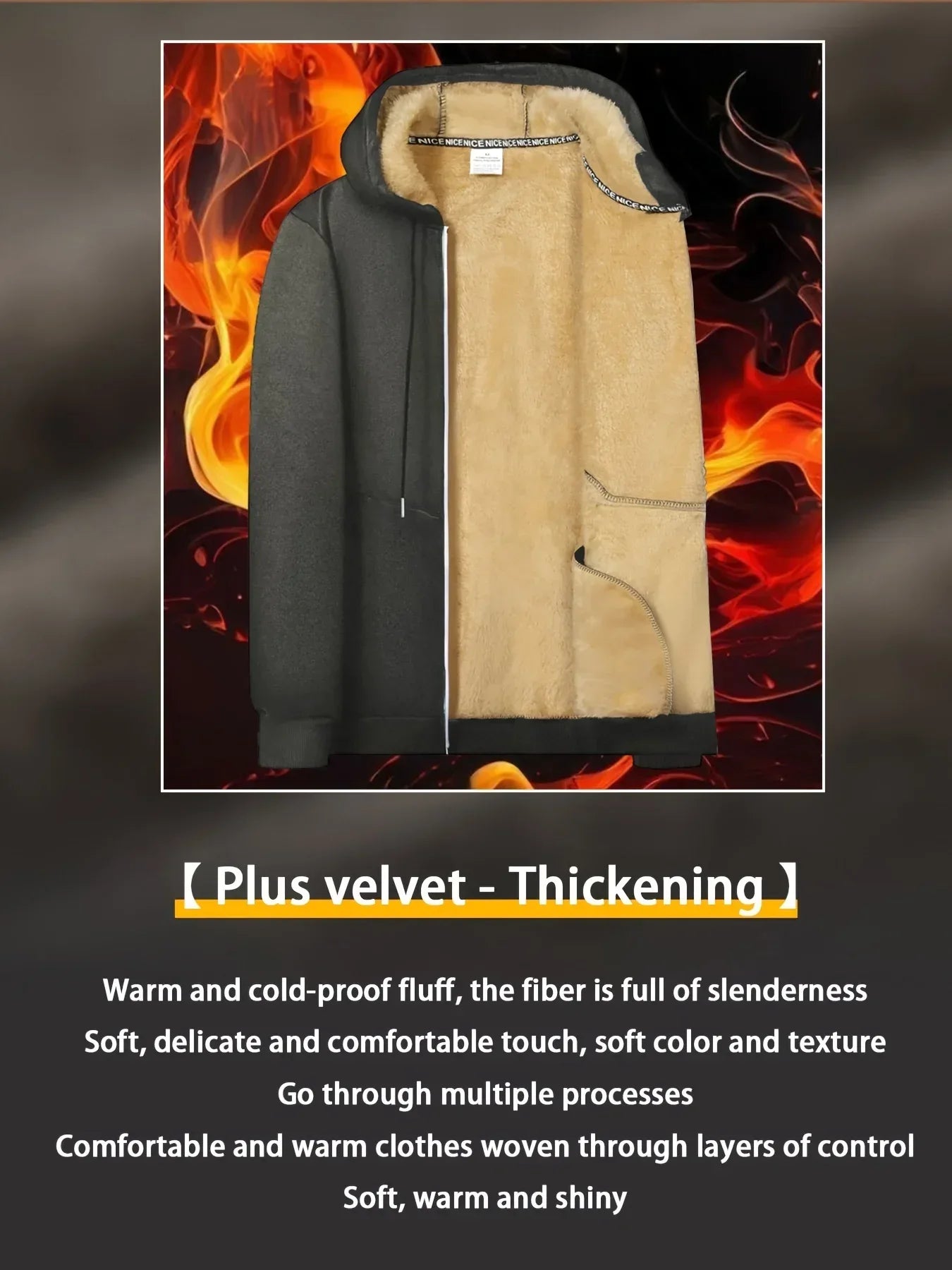 Men's Fleece-Lined Hooded Jacket - God Cloth
