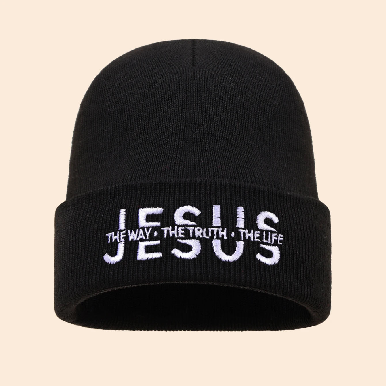 Jesus Is Embroidered Beanie