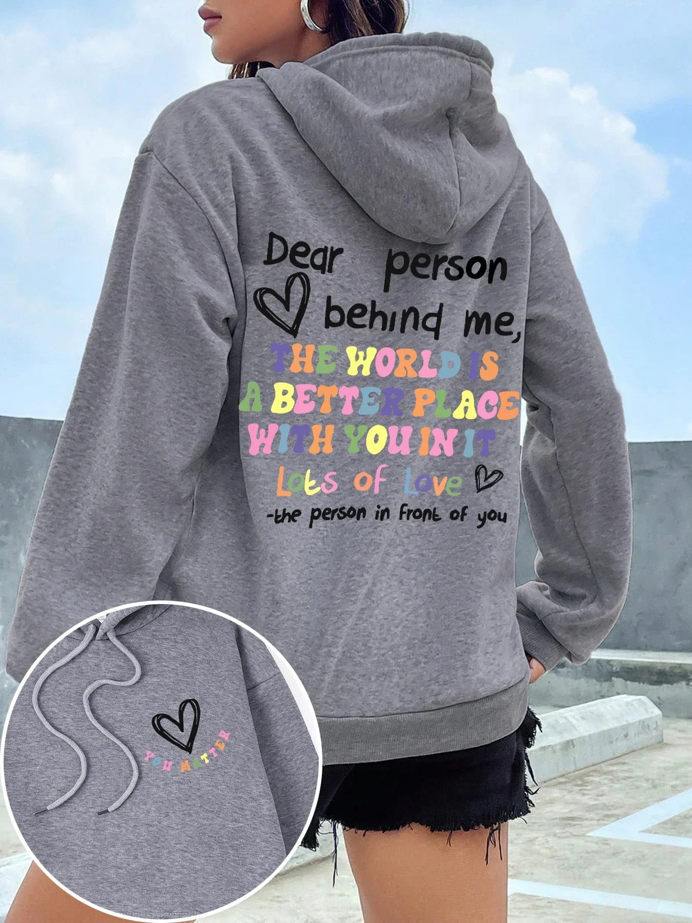 Dear Person Behind Me Hoodie – Inspirational Women’s Fleece Pullover Hoodie