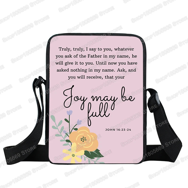 Christian Bible Verse Messenger Bag