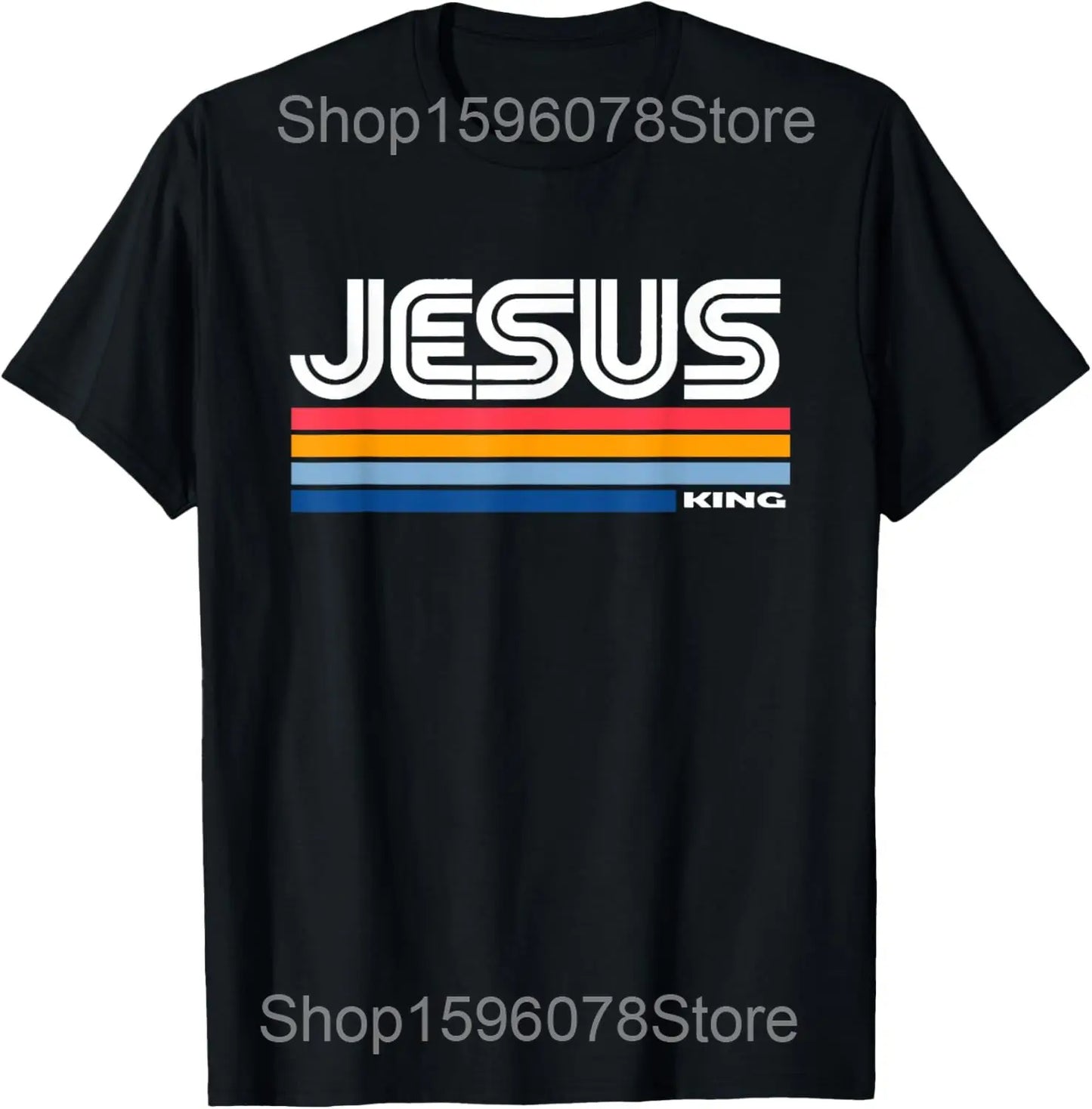 Jesus King Christian Men's T-Shirt – Faith Graphic Streetwear Tee