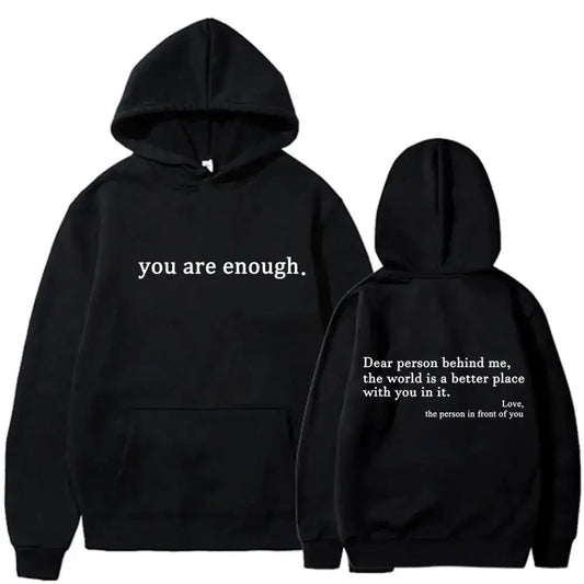 Dear Person Behind Me Hoodie – Inspirational "You Are Enough" Christian Encouragement Sweatshirt