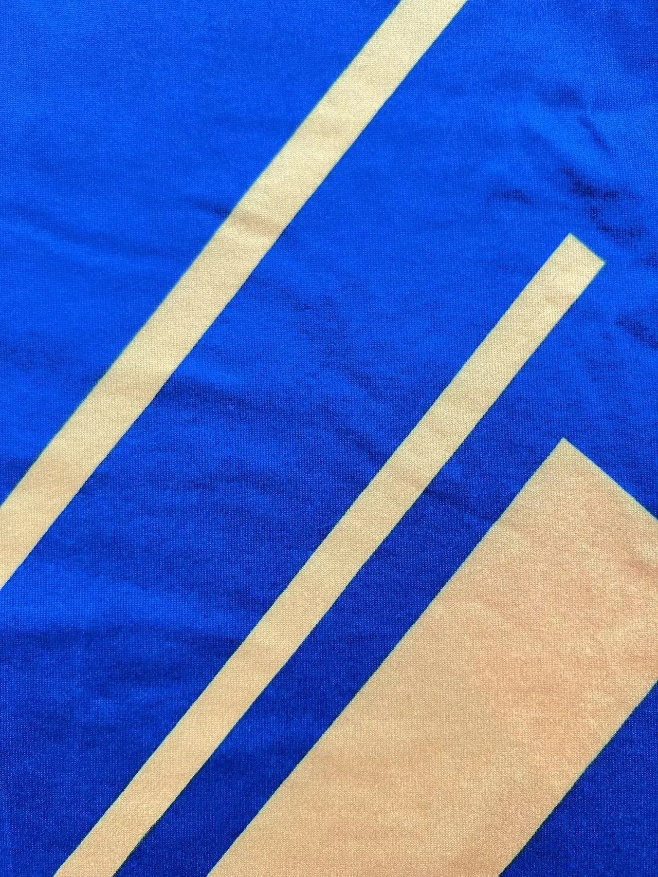 Blue and Gold Geo Faith Maxi Dress