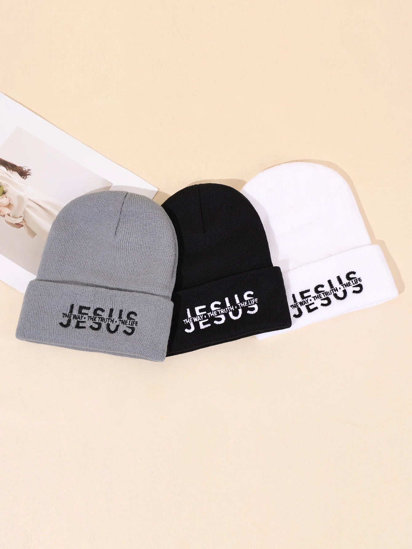 Jesus Is Embroidered Beanie
