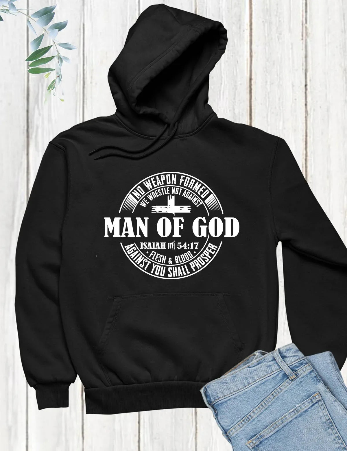 Man of God Christian Hoodie – Inspirational Faith Pullover Hoodie for Men