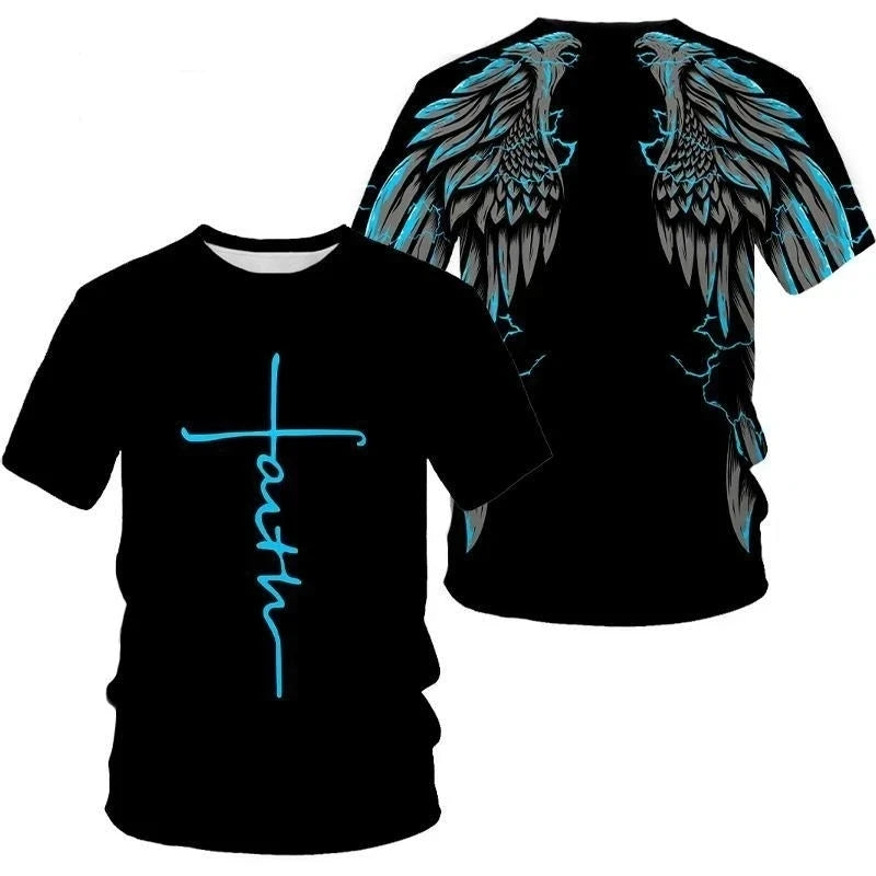 Faith Cross with Wings T Shirt