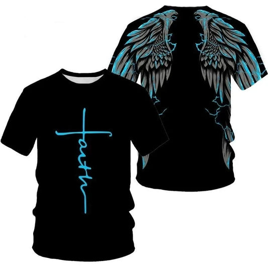 Faith Cross with Wings T Shirt