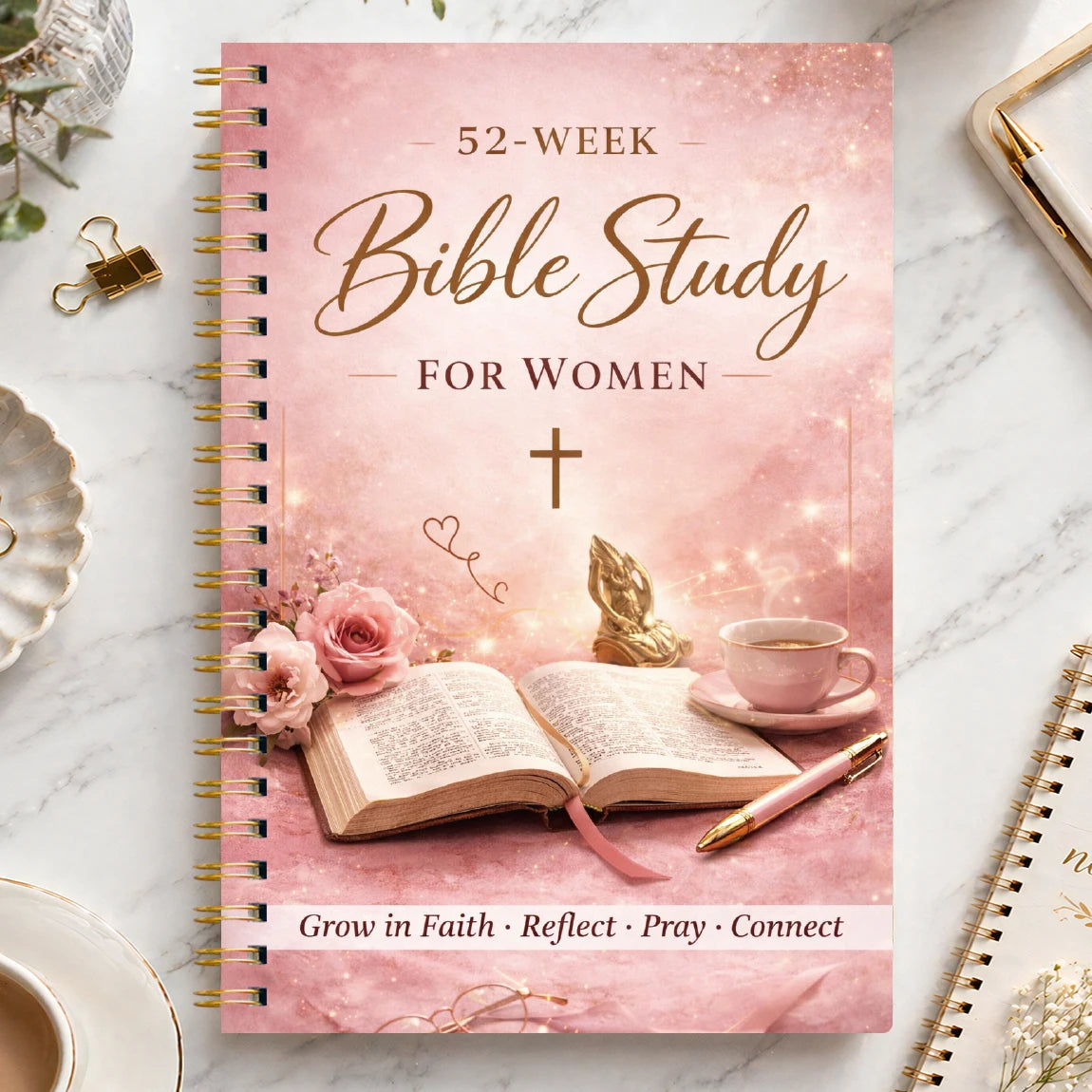 52-Week Bible Study Journal for Women – Spiral-Bound Faith Planner