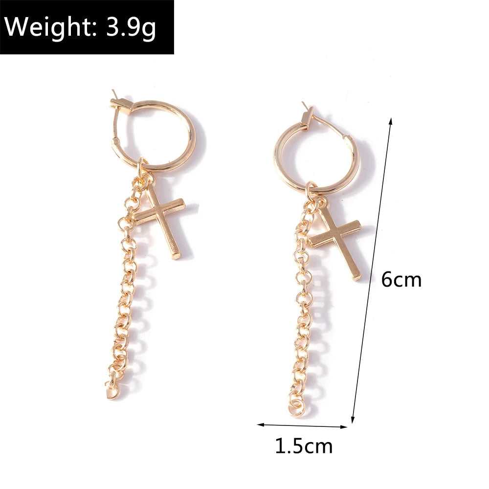 Zircon Cross Earrings for Women