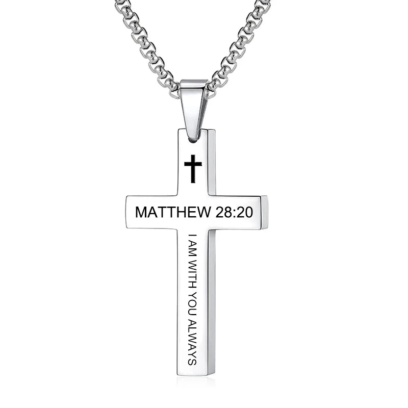 Bible Verse Cross Necklace