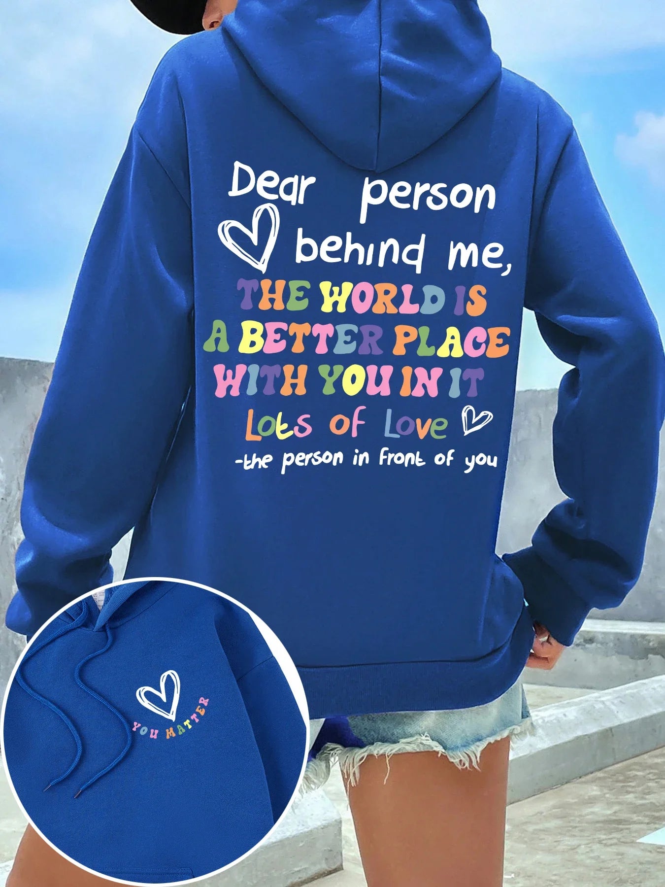 Dear Person Behind Me Hoodie – Inspirational Women’s Fleece Pullover Hoodie