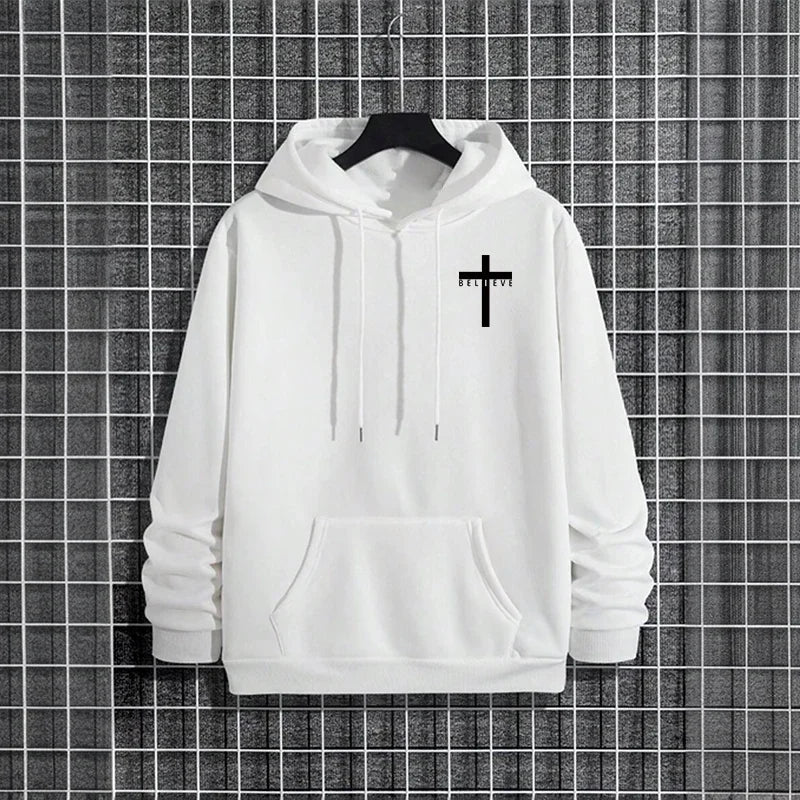Men’s Jesus Christ Lion Graphic Hoodie – Man of Faith Christian Sweatshirt