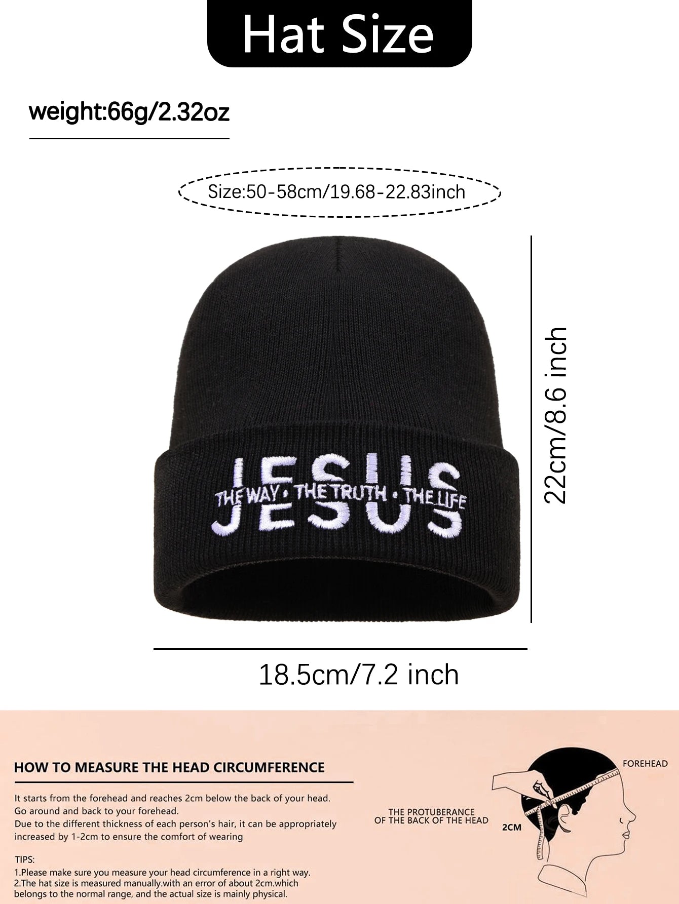 Jesus Is Embroidered Beanie