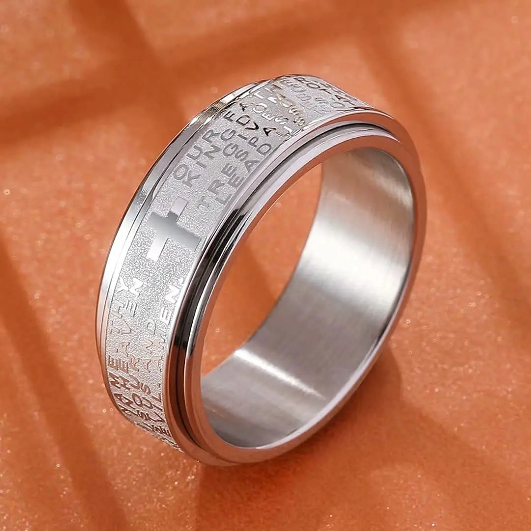 Stainless Steel Christian Cross Rings