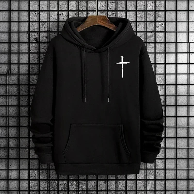 Man of Faith Christian Hoodie for Men – Inspirational Faith Sweatshirt, Warm Fleece Pullover