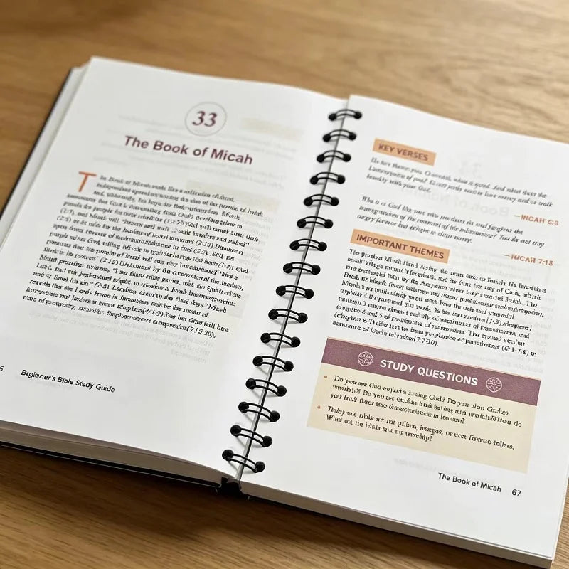 Bible Study Guide for Beginners | 66 Books of the Bible Study Journal & Devotional Notebook