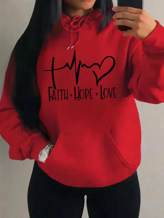 Faith Hope Love Heartbeat Hoodie