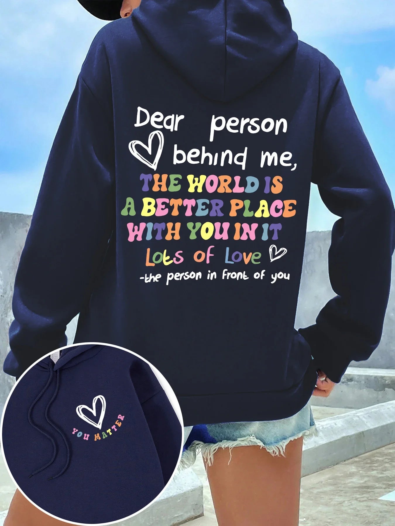 Dear Person Behind Me Hoodie – Inspirational Women’s Fleece Pullover Hoodie