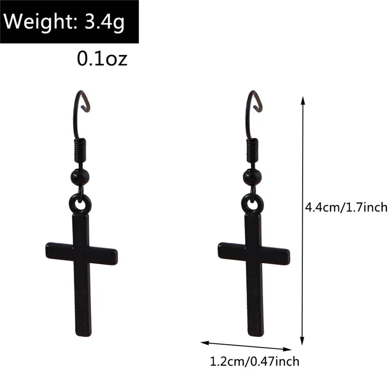 Zircon Cross Earrings for Women