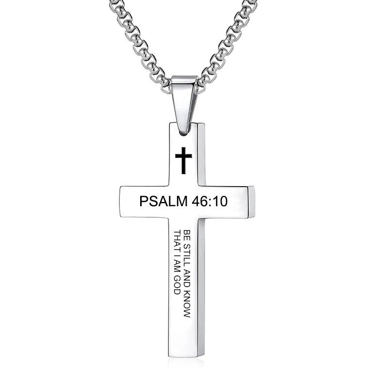 Bible Verse Cross Necklace