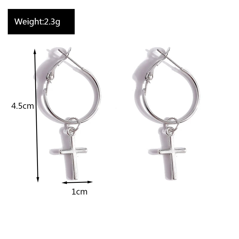 Zircon Cross Earrings for Women
