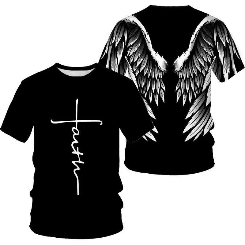 Faith Cross with Wings T Shirt