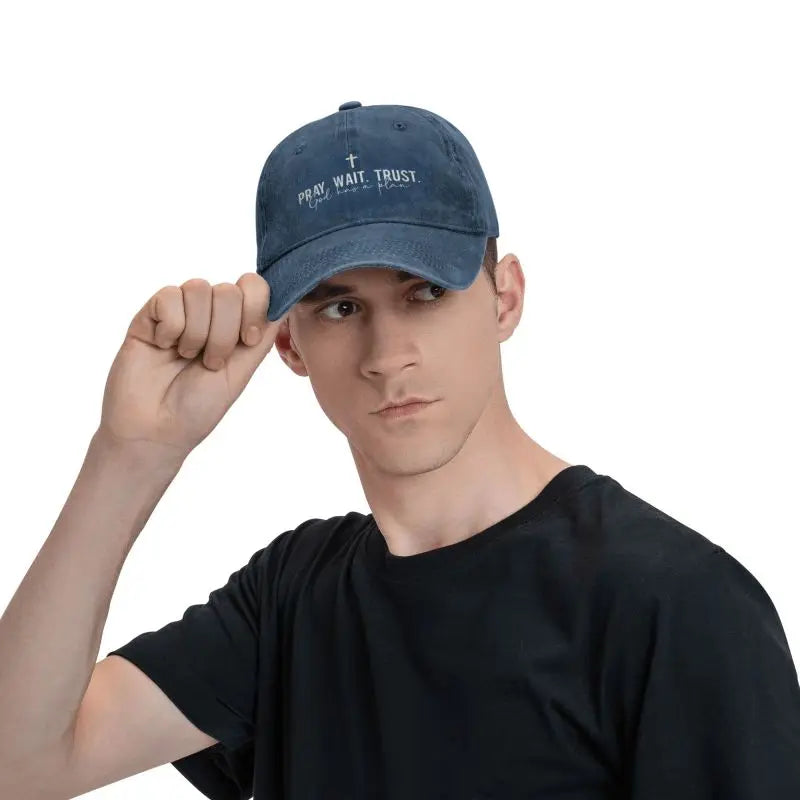 Pray Wait Trust Christian Baseball Cap | God Clot