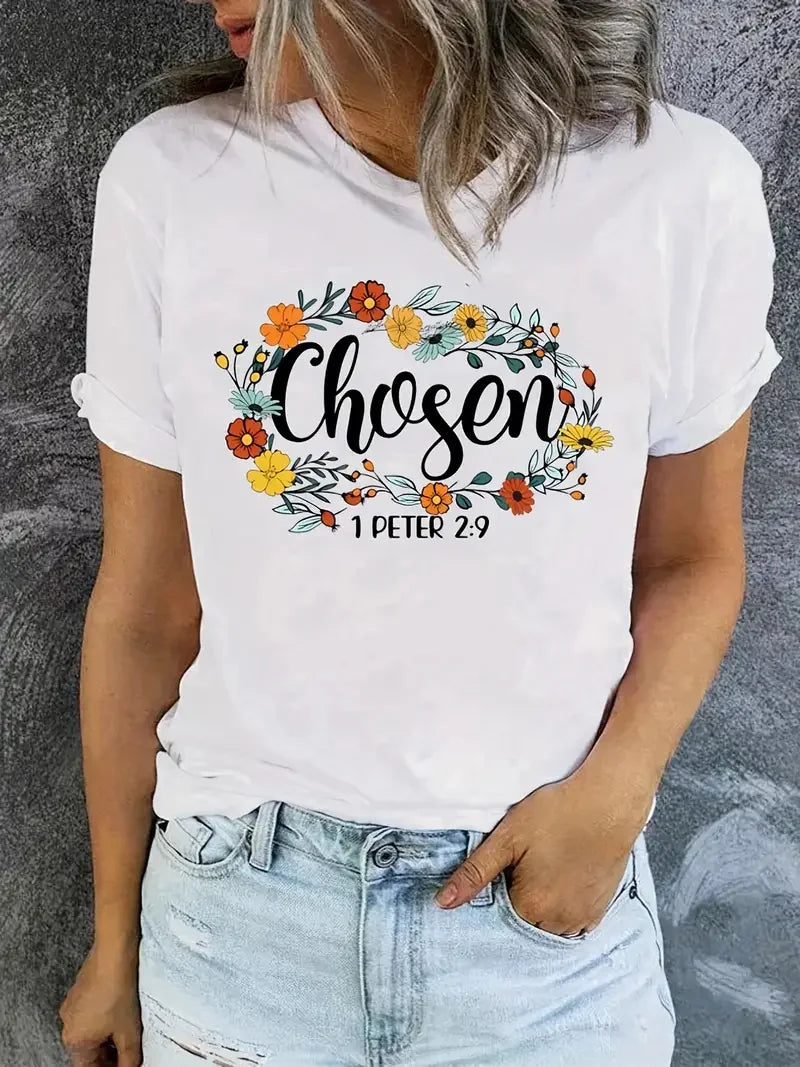 Celebrate your identity in Christ with this beautiful Chosen – 1 Peter 2:9 Christian T-shirt. Soft, comfortable, and faith-filled, it's the perfect everyday reminder that you are chosen by God.