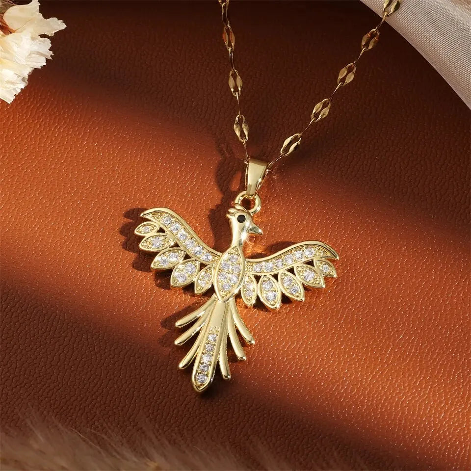 CZ Phoenix Necklaces