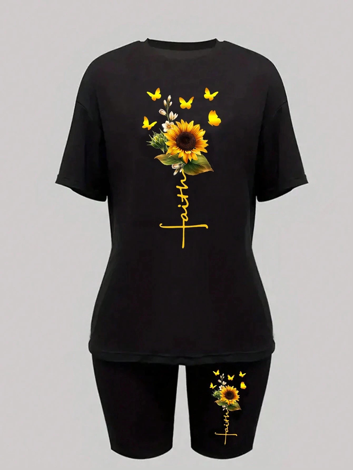Sunflower Faith Shorts Set