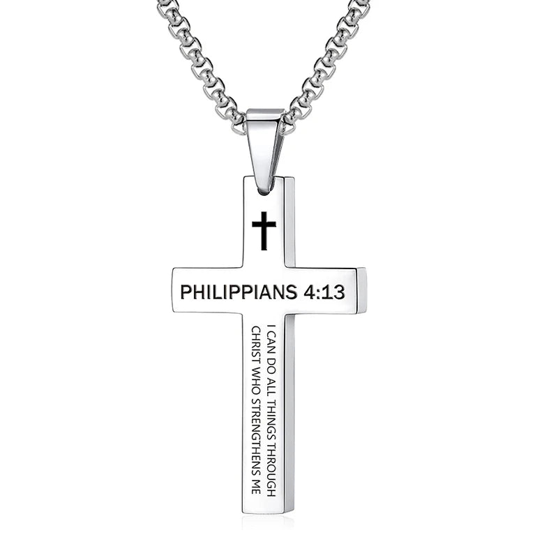 Bible Verse Cross Necklace
