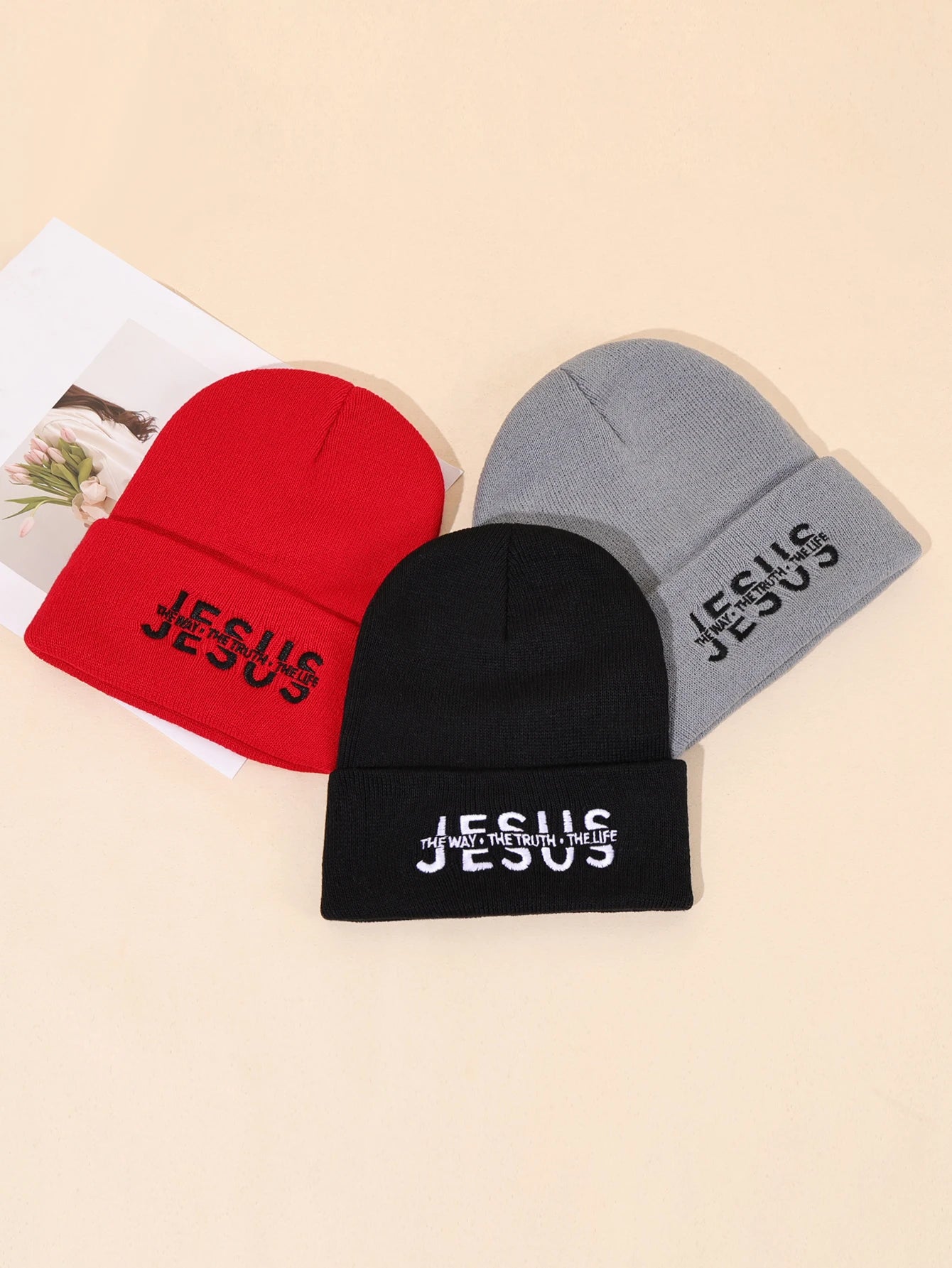 Jesus Is Embroidered Beanie