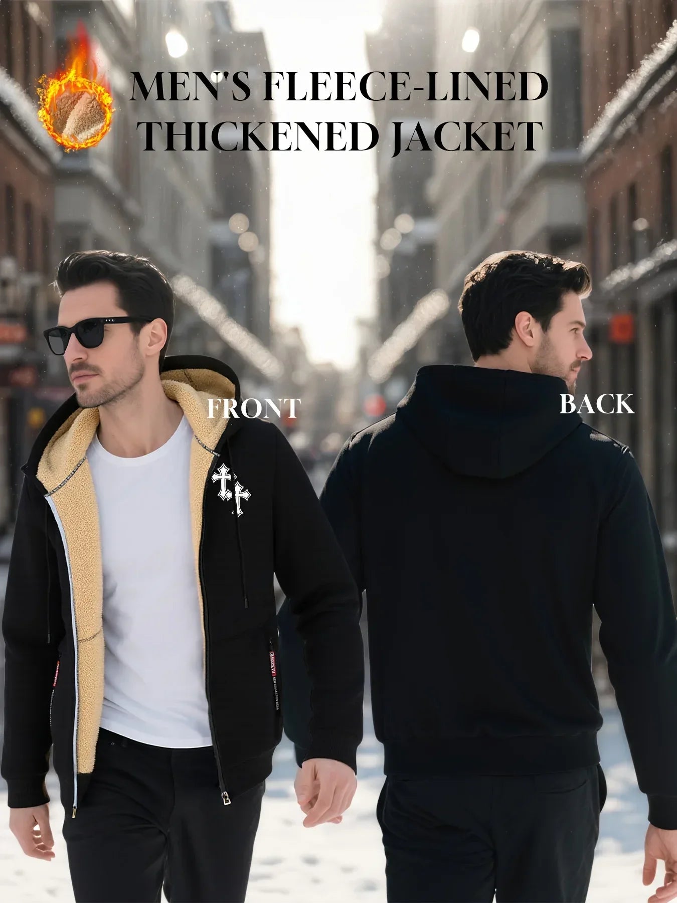 Men's Fleece-Lined Hooded Jacket - God Cloth