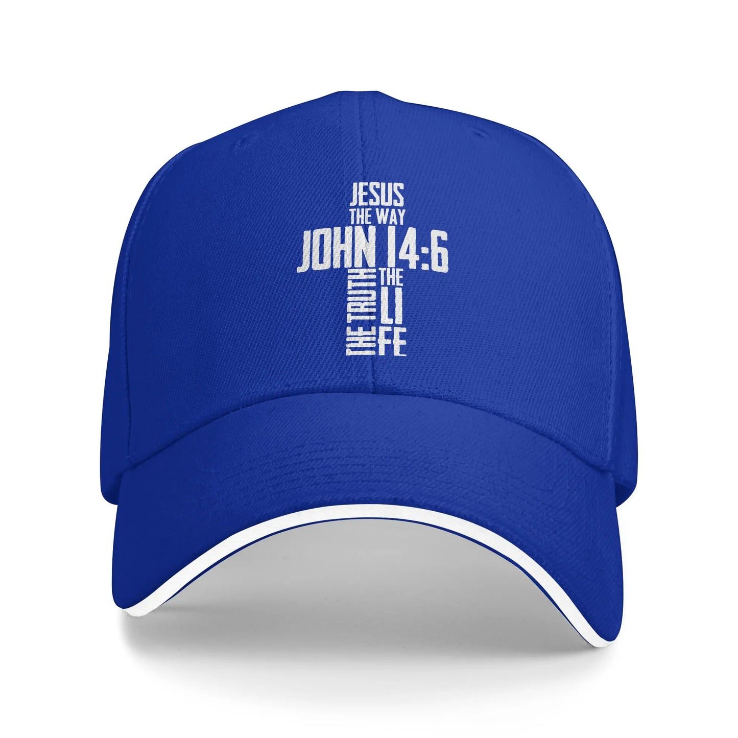 Jesus The Way Christian Cross Baseball Cap | John 14:6 Adjustable Hat