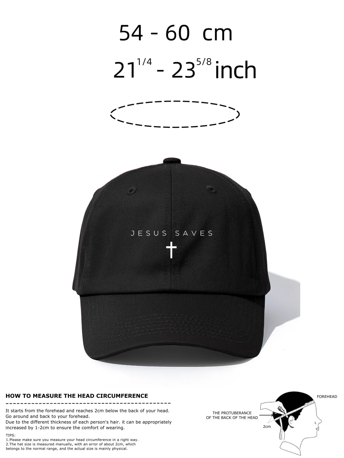 JESUS SAVES Cross Baseball Cap