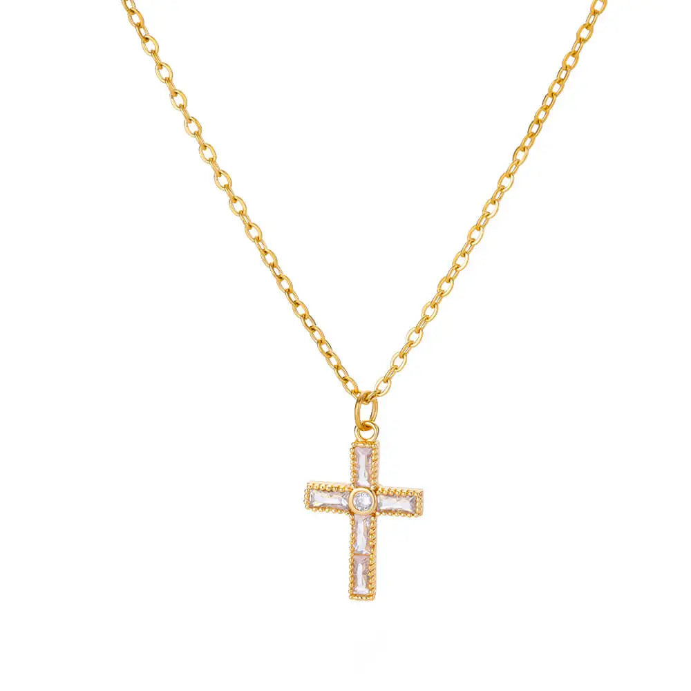 Zircon Cross Necklaces