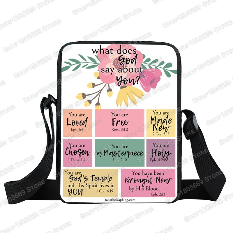 Christian Bible Verse Messenger Bag