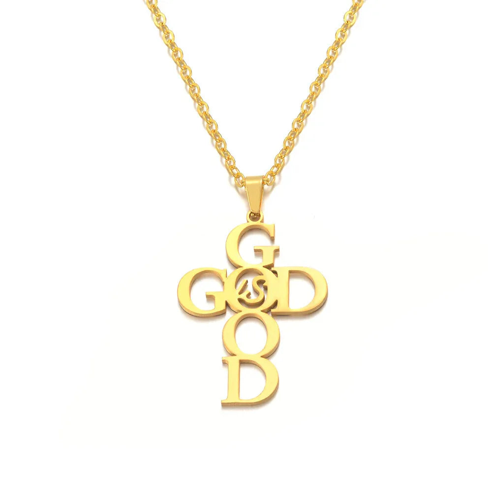 Stainless Steel God is Good Necklace - God Cloth