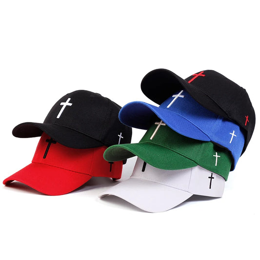 Unisex Embroidered Cross Baseball Cap