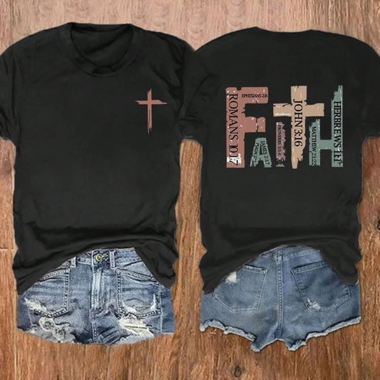 Vintage Christian Faith Scriptures T-shirt