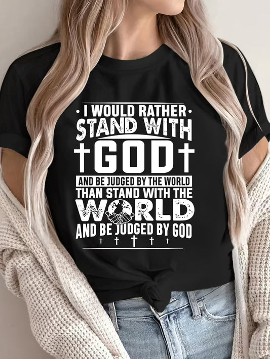 Women's B&W Inspirational Judgment Short Sleeve Tee