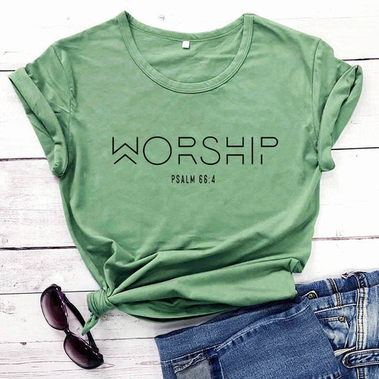 Lady's Worship Scripture T-Shirt