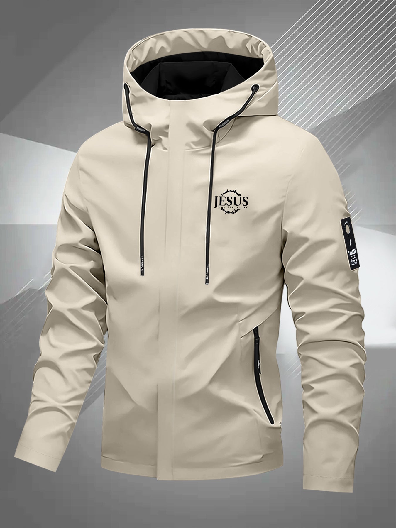 Men's Jesus Graphic Hooded Jacket