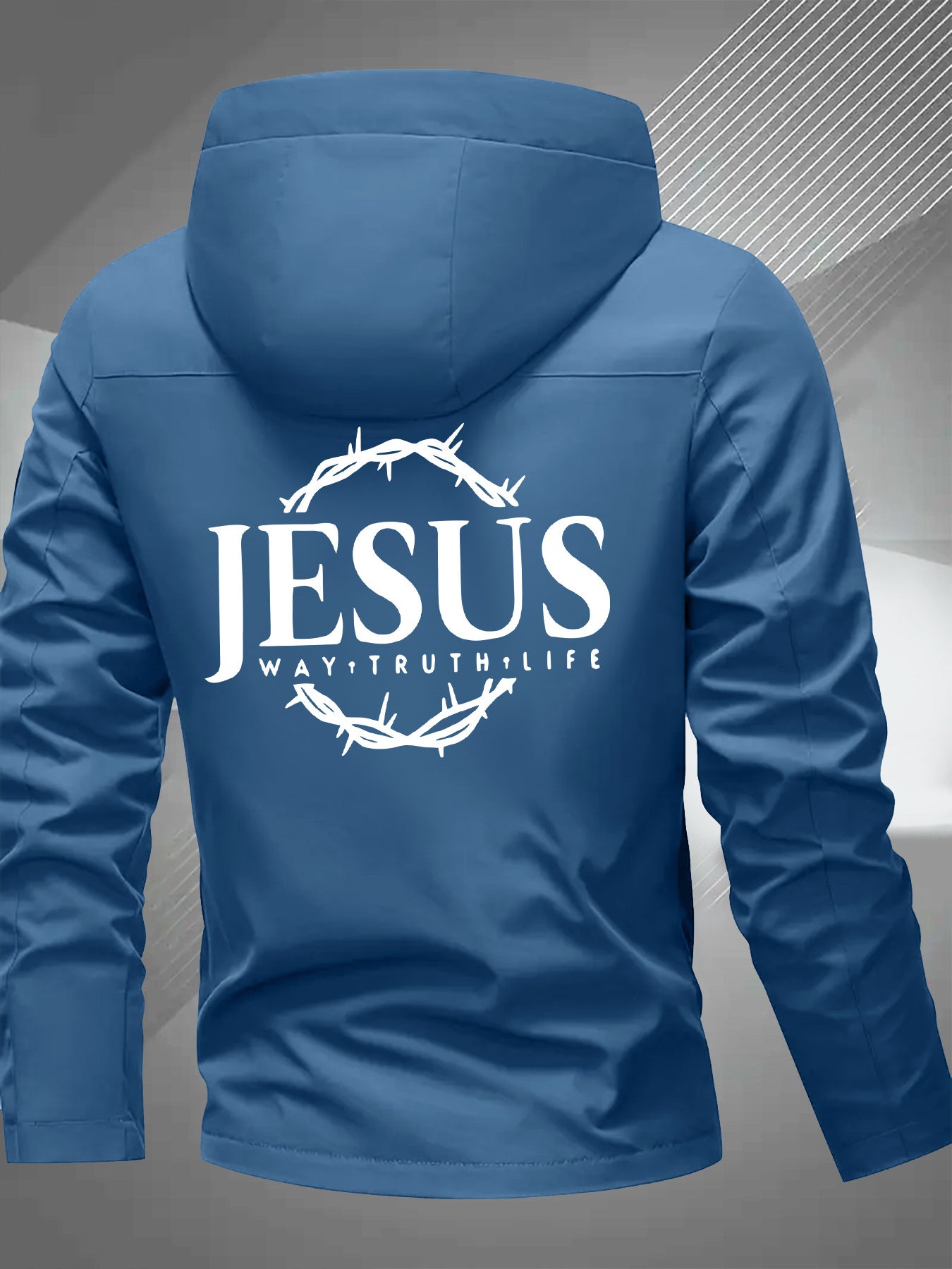 Men's Jesus Graphic Hooded Jacket
