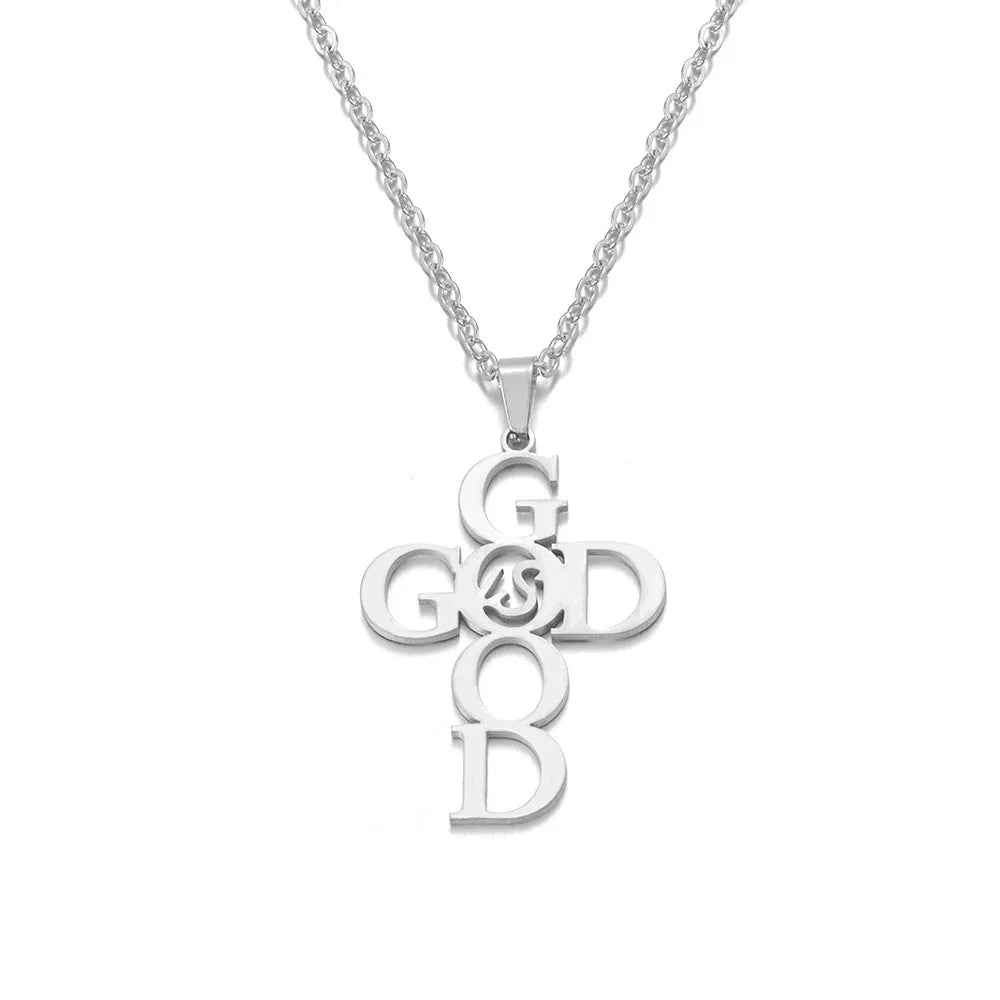 Stainless Steel God is Good Necklace - God Cloth