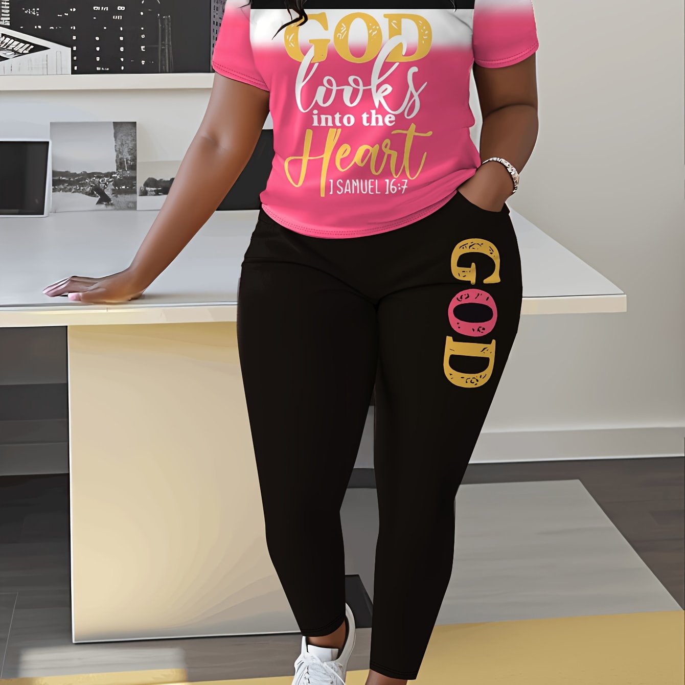 Christian Short Sleeve Pants Set